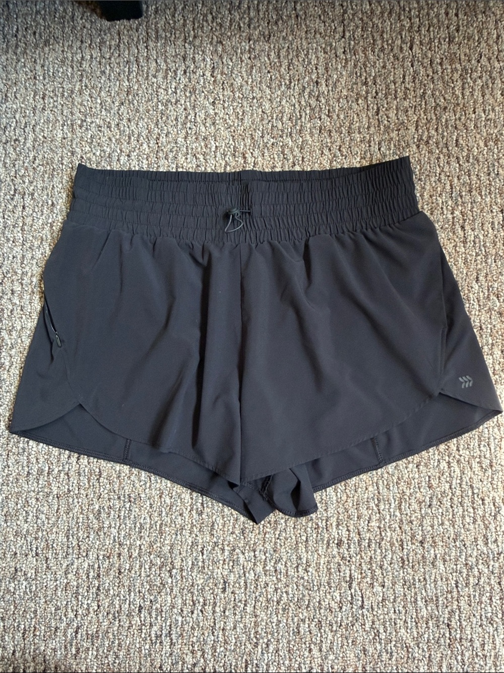 all in motion Black Athletic Running Shorts with Drawcord